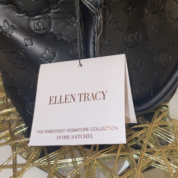 NWT- Ellen Tracy Signature Dome Crossbody Satchel-BLACK - Picture 15 of 15